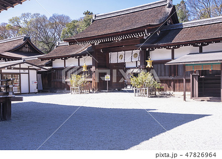 京都下鴨神社 賀茂御祖神社 京都観光スポットの写真素材