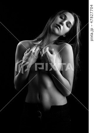 sensual topless woman sensual topless woman 47827704