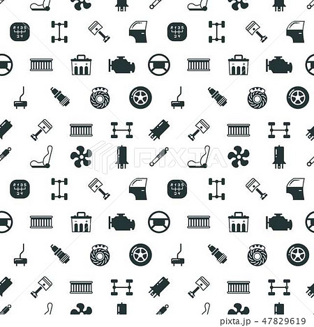 Car spare parts vector seamless pattern 47829619