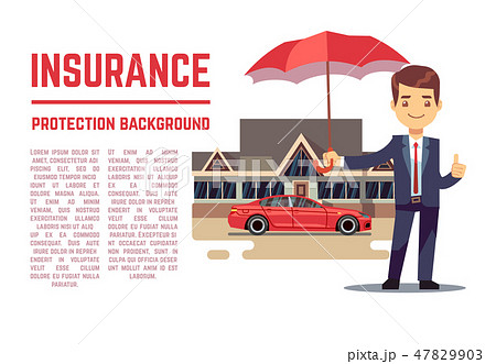 Insurance vector concept with insurance agent showing document, policy 47829903