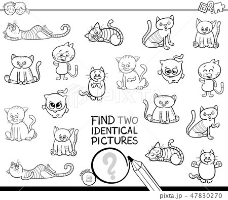 find two identical cats coloring book find two identical cats coloring book 47830270