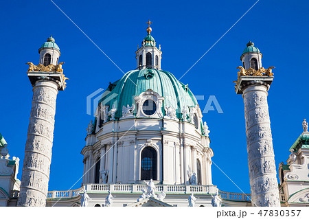 Saint Charles Church in Vienna built on 1737 47830357