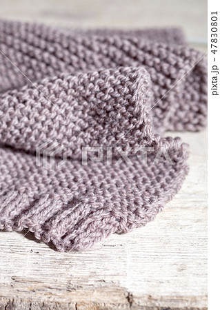 knitted brown scarf 47830801