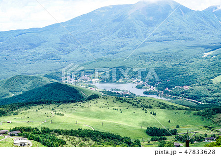 車山リフトより蓼科山と白樺湖を望む 47833628