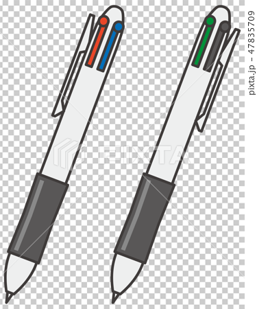 4色ボールペンのイメージイラストのイラスト素材