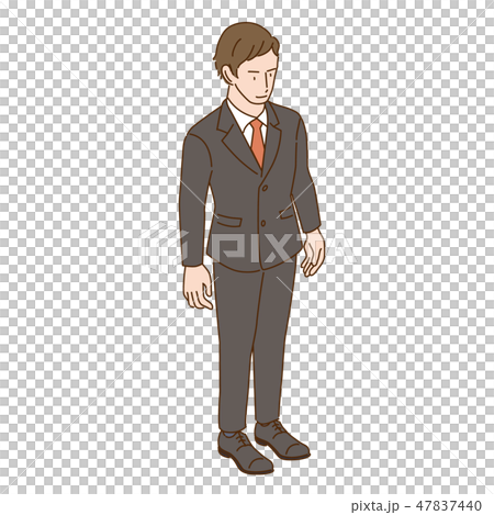 ビジネスマン　シンプル　イラスト　アイソメトリック 47837440