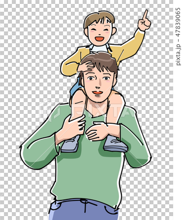 A father to play a shoulder 47839065