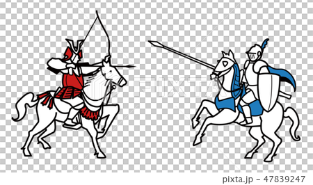 騎士と武士-対決 騎士と武士-対決 47839247