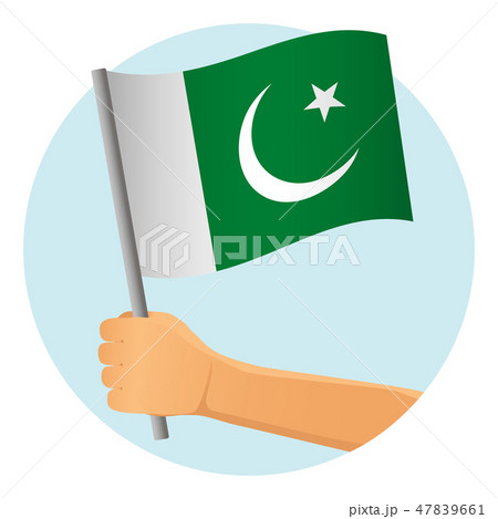 Pakistan flag in hand 47839661