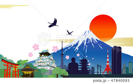 日本のシンボル　イラスト 47840093