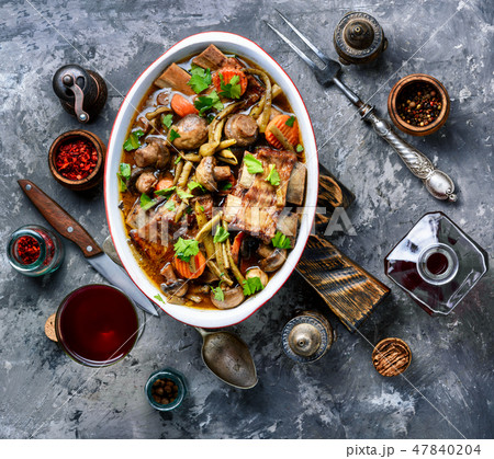 Stew meat.Beef Bourguignon Stew meat.Beef Bourguignon 47840204
