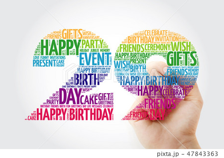 Happy 29th birthday word cloud collage Happy 29th birthday word cloud collage 47843363