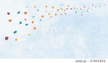 水彩の空と紙吹雪 47843839