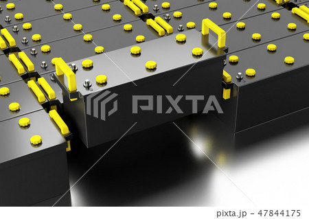 3D rendering. 24v battery for truck. Commercial vehicle accumulator 3D rendering. 24v battery for truck. Commercial vehicle accumulator 47844175