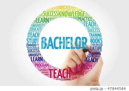 Bachelor word cloud collage with marker Bachelor word cloud collage with marker 47844584