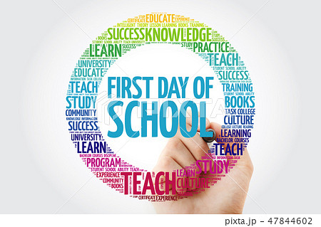 First day of school word cloud collage 47844602