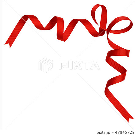 Red silk ribbon corner 47845728