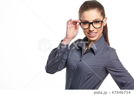 business woman in glasses 47846754