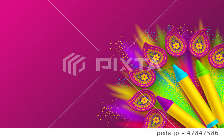 Happy Holi colorful design for Festival of Colors. Happy Holi colorful design for Festival of Colors. 47847586