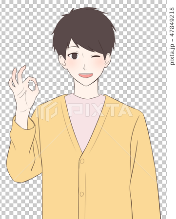 Male OK illustration Male OK illustration 47849218