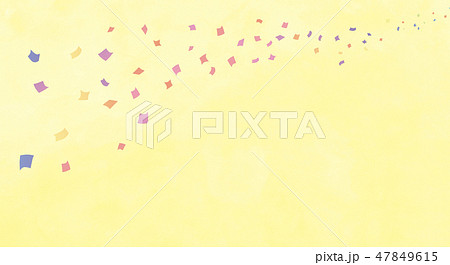 水彩の夕焼け空と紙吹雪 47849615