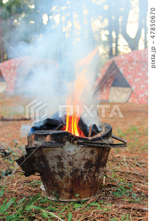Camping in the forest 47850670