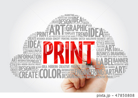 PRINT word cloud with marker PRINT word cloud with marker 47850808