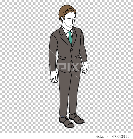 ビジネスマン　シンプル　イラスト　アイソメトリック 47850992