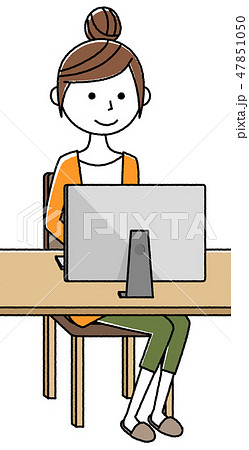 若い女性　ママ　PC 47851050