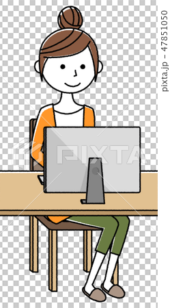 若い女性　ママ　PC 47851050