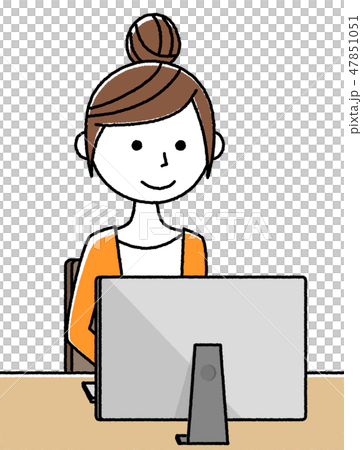 若い女性　ママ　PC 47851051