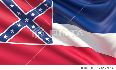 State of Mississippi flag. Flags of the states of USA. State of Mississippi flag. Flags of the states of USA. 47852473