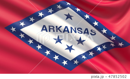 State of Arkansas flag. Flags of the states of USA. 47852502