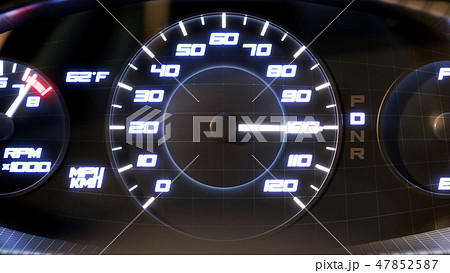 Dashboard in the car. Speed 100 MPH Dashboard in the car. Speed 100 MPH 47852587