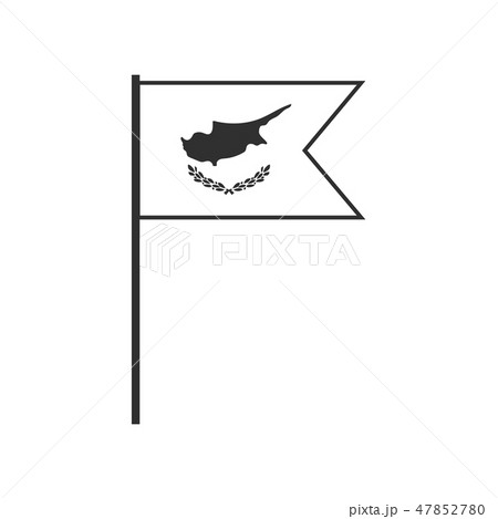 Cyprus flag icon in black outline flat design Cyprus flag icon in black outline flat design 47852780