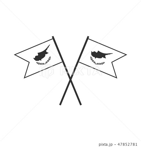 Cyprus flag icon in black outline flat design Cyprus flag icon in black outline flat design 47852781