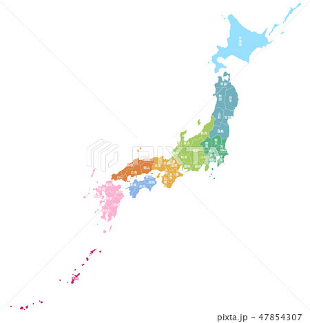 日本地図のイラスト素材