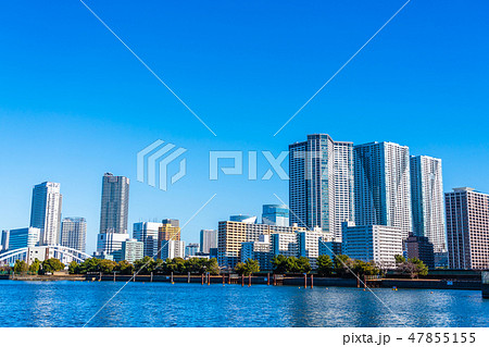 浜離宮から見るタワーマンション群 47855155