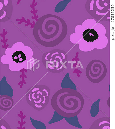 Floral seamless background of flax plant Floral seamless background of flax plant 47855250