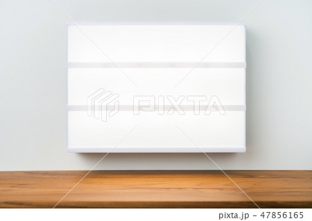 light box on white background with teak floor light box on white background with teak floor 47856165