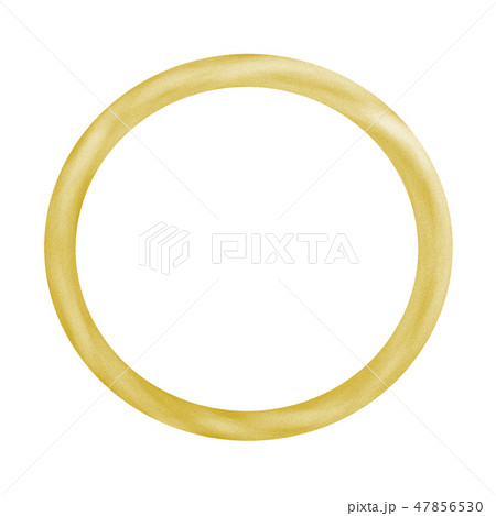 円 丸 輪 リング 金色のイラスト素材
