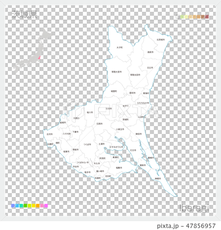 Map of Ibaraki Prefecture (municipalities and division) 47856957