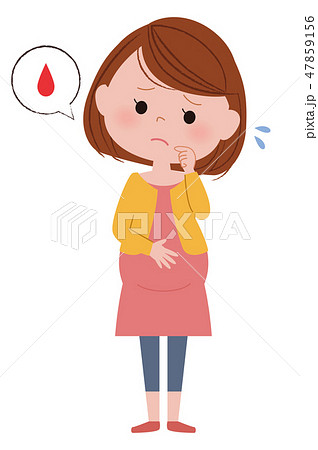妊婦さん　体調不良　不正出血 47859156