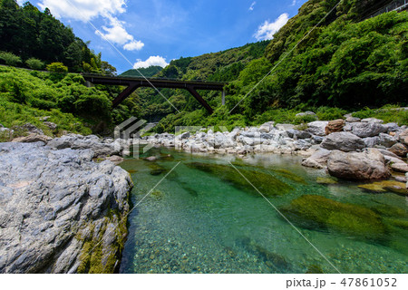 写真素材：仁淀川町、自然、川、緑 47861052