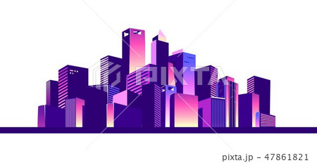 futuristic city buildings 47861821