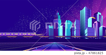 Vector banner night city 47861825
