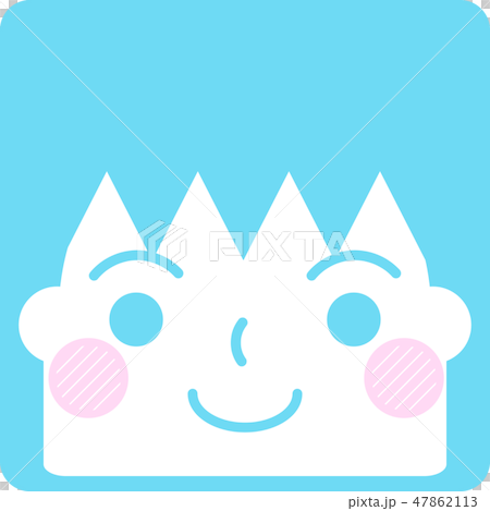 表情 顔 四角アイコン ベクター カラー ほほえみ 表情 顔 四角アイコン ベクター カラー ほほえみ 47862113