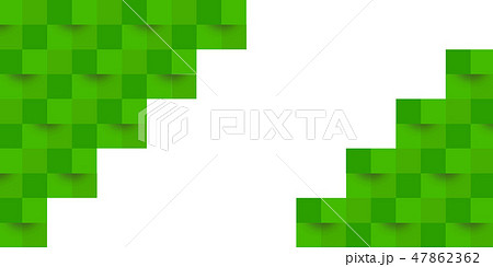 幾何学 模様 緑 背景 のイラスト素材