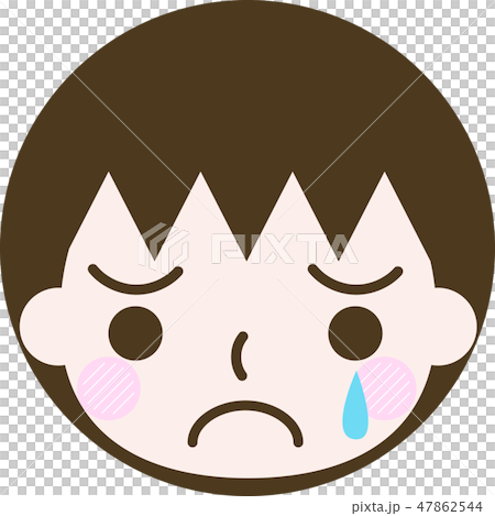 Facial expression circle icon vector color crying Facial expression circle icon vector color crying 47862544