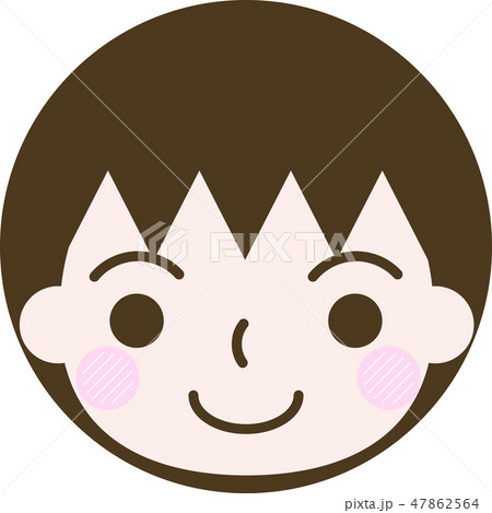 表情　顔　丸アイコン　ベクター　カラー 47862564